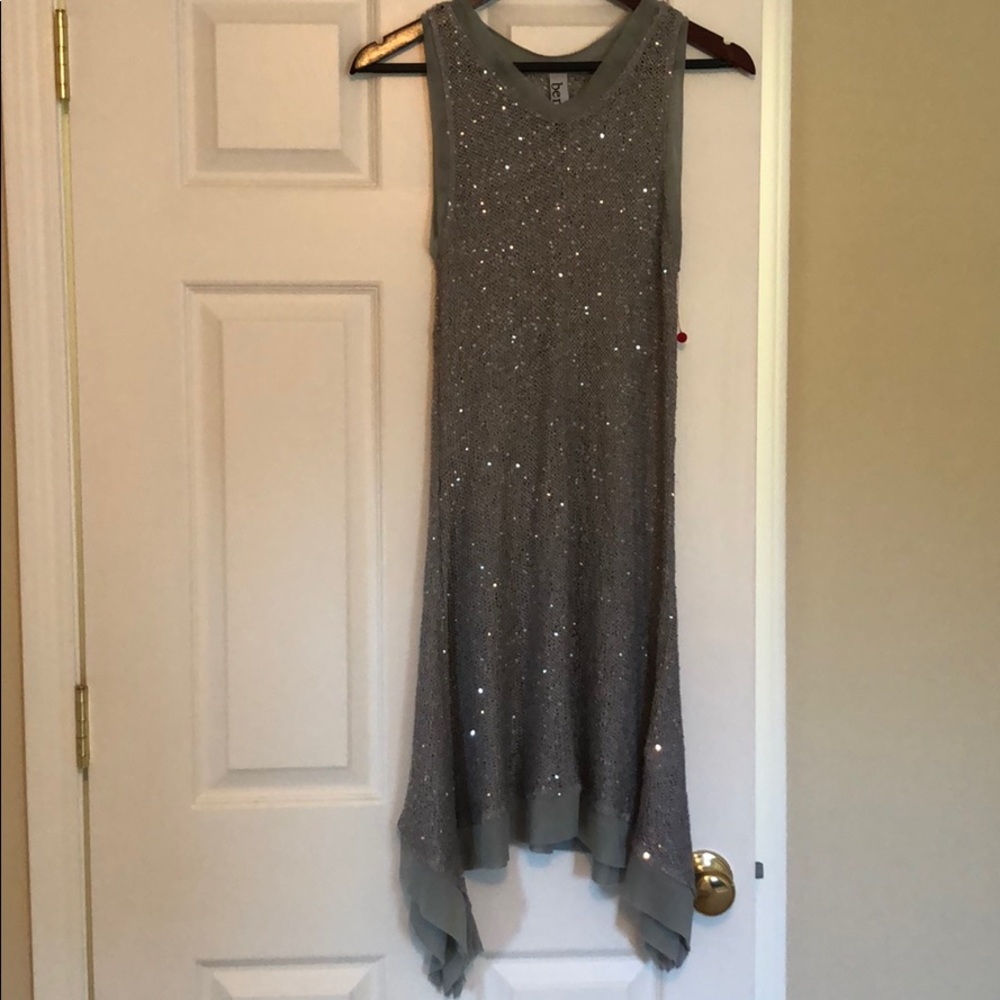 berek for Neiman Marcus | Silver Mesh Sequin Dress